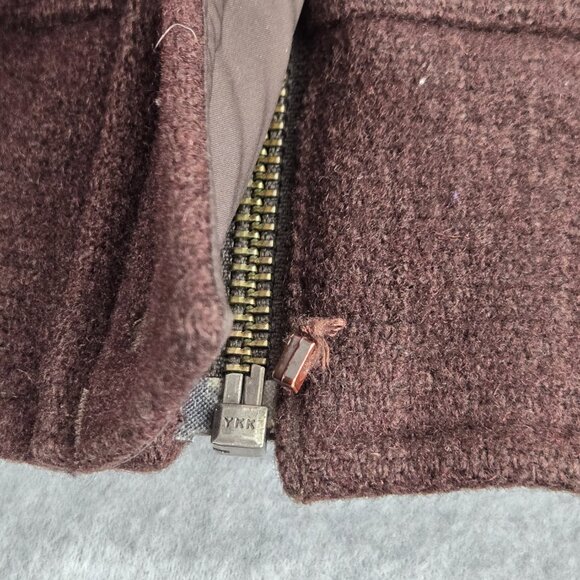 The North Face Coat Womens Medium Brown Toggle Wool Blend Hooded Jacket Pockets - Picture 15 of 16